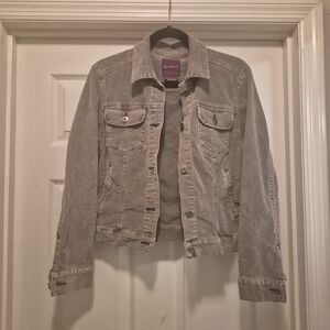Vtg Gloria Vanderbilt Taupe Button Down Stretchy Jacket Women's S